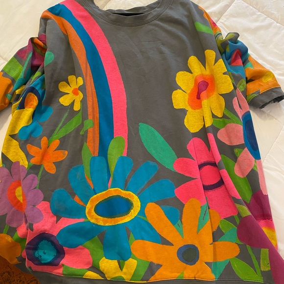 NATURAL LIFE Gray Tunic with Colorful Floral Design - Picture 5 of 5